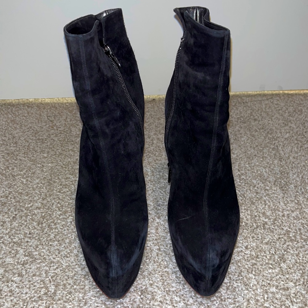Black Christian louboutin platform ankle boots